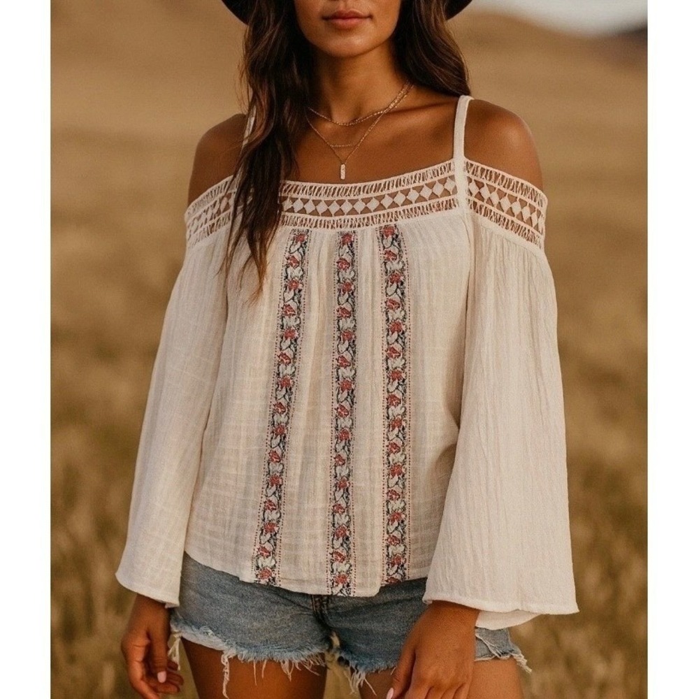 Blouse Top Gauzy Boho